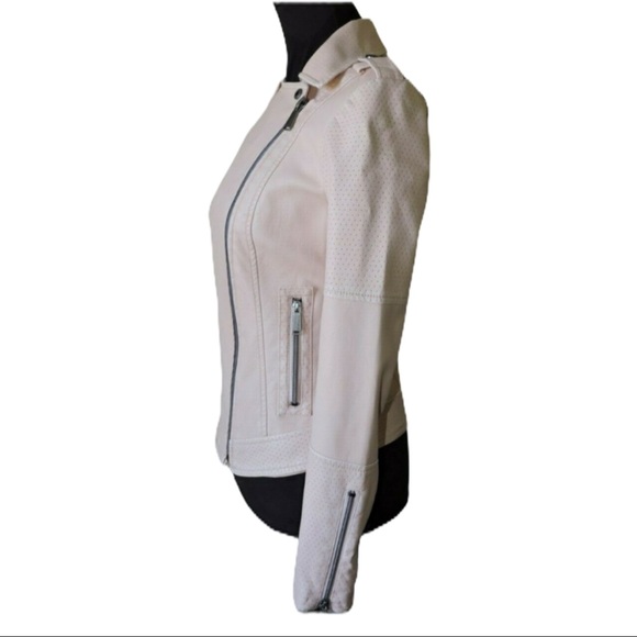 BCBGeneration Pink Faux Leather Cropped Jacket XS - Picture 4 of 8